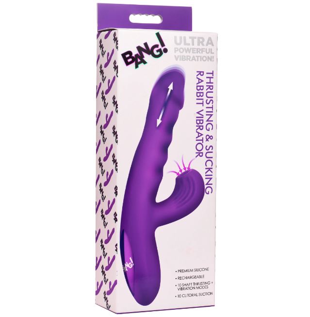 Thrusting & Sucking Rabbit Vibrator Purple